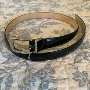 Black Talbots Genuine Italian Leather Belt